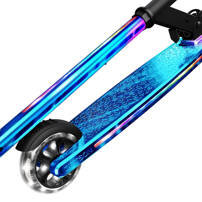 Jetson Mars Iridescent Kick Scooter - Light-Up Folding Scooter for Kids