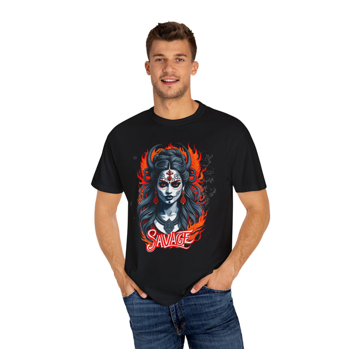 Kali the Destroyer Hindu Goddess SAVAGE Unisex Garment-Dyed T-Shirt Comfort Colors Great Gift Idea Stylish and Trending