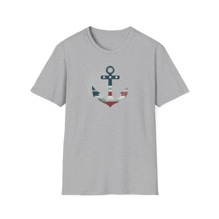 Patriotic Tee Stylish Nautical Seaside Anchor Tee | Unisex Soft-Style Comfort Shirt Great Gift, Husband Gift, Boyfriend Gift, Boat shirt