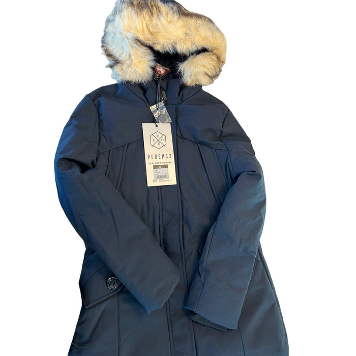 PUREMSX Hooded Winter Coat for Women, Water-resistant SZ M
