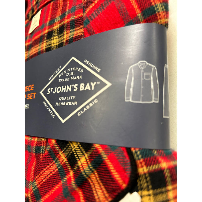 St. John's Bay Men's Long Sleeve 2 piece Pant Pajama Set Size Large * m516