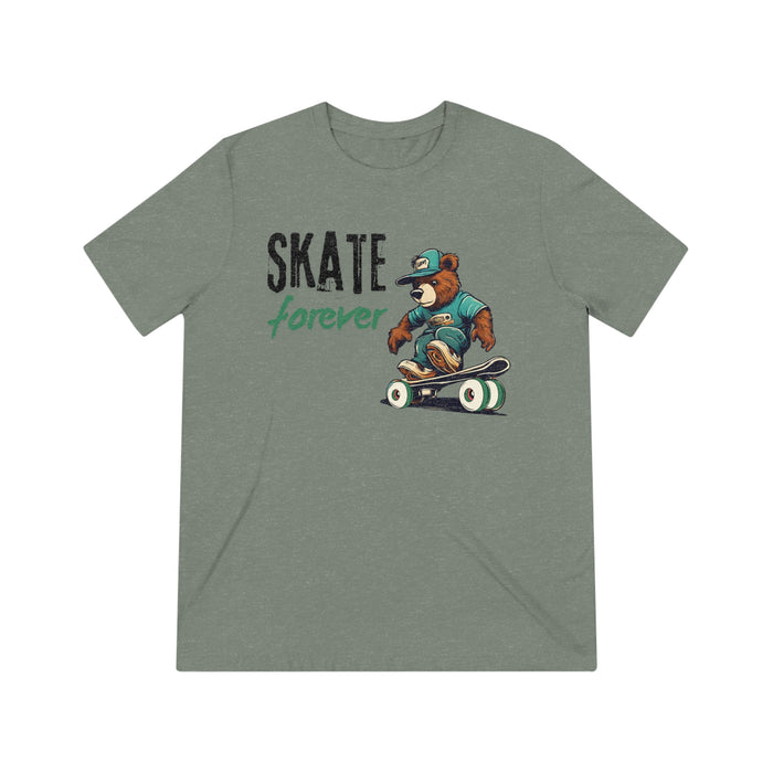 Skate Forever Bear Skateboarder  Unisex Casual & Fun Premium T-Shirt