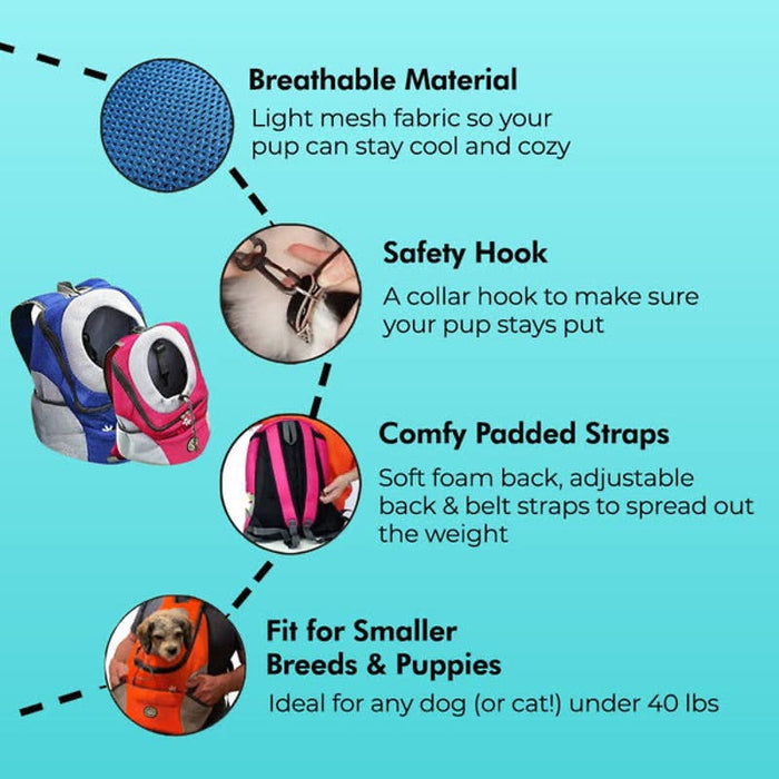 AGORA PET SUPPLY Fur Sport Pet Backpack Carrier - Small, Adorable
