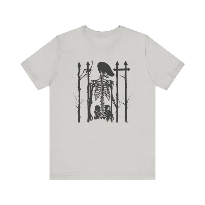 Final Resting Place Skeleton in Graveyard Unisex Jersey Short Sleeve Tee Mens Gift Boyfriend Gift Grunge Gothic Cotton Tshirt