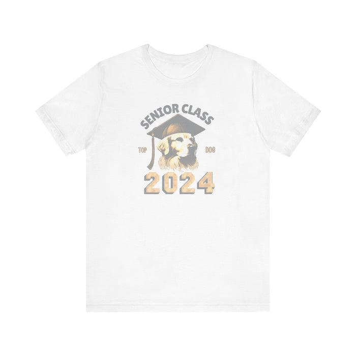 Senior Class of 2024 Golden Retriever Tee - Soft Cotton, Quality Print Son Gift, Gift, Daughter Gift Graduate