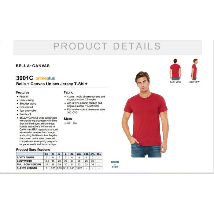 Bella Canvas 3001 C Blank T-Shirts - Premium Quality, Versatile Colors & Sizes" . TrinSkiesApparel