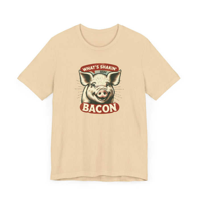 What's Shakin' Bacon - Bacon Vibes! Join The Bacon Crew! Dive into Fun with Our Classic Tee! Bacon Lovers!