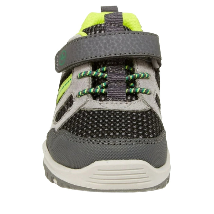 Stride Rite Toddler 360 Unisex Sneakers, Size 12, Gray/Lime Green - $45 MSRP"