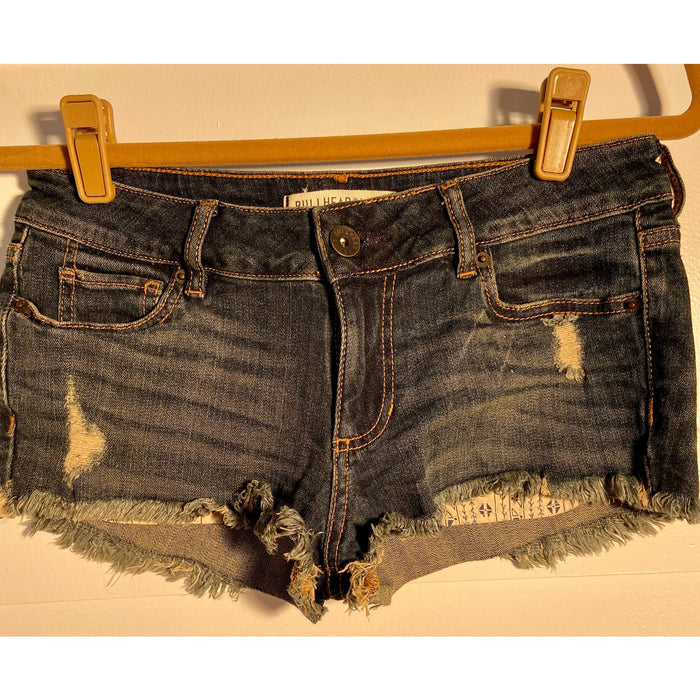 Bullhead Distressed Denim Jean Shorts - Size 3, Casual Cool for Summer * WS03