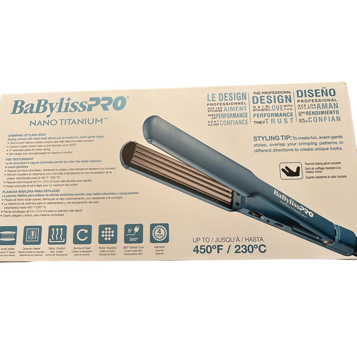 STRAIGHTENING BABYLISSPRO® NANO TITANIUM™ 1-1/2" STYLING CRIMPER