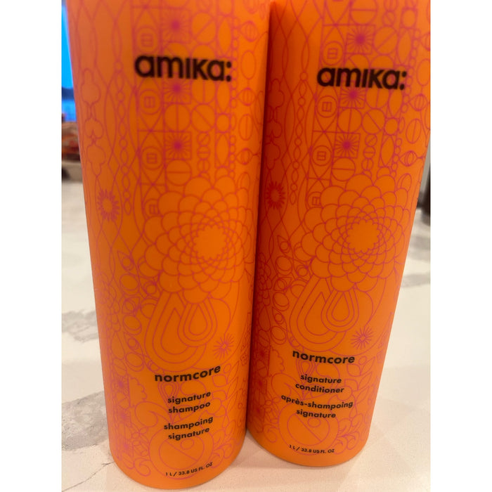 W PUMPS AMIKA NORMCORE SHAMPOO AND CONDITIONER 33.8oz