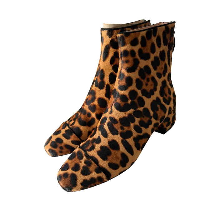 J.Crew Haircalf Pointy Toe Sadie Boot - Fierce Leopard Print - SZ 5.5 MSRP $225