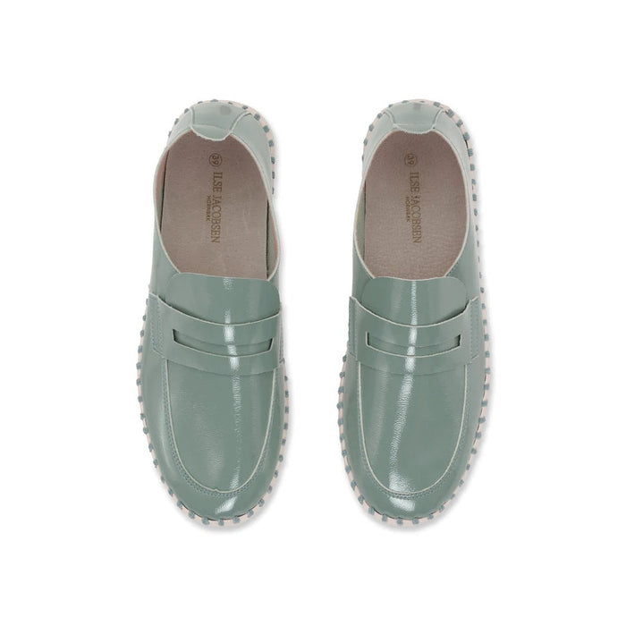 Ilse Jacobsen™ Tulip 3865 Loafer in Bleached Patent Leather, Size 8 / 39