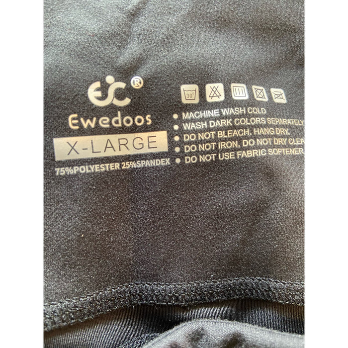 Ewedoos Women’s Black Yoga Pants with Side Pockets * WJ27