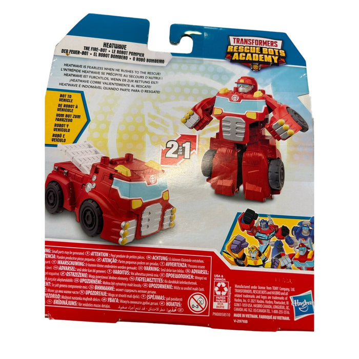 Set of 2 Transformers: Chase the Police Bot and Heatwave the Fire Bot Heroes