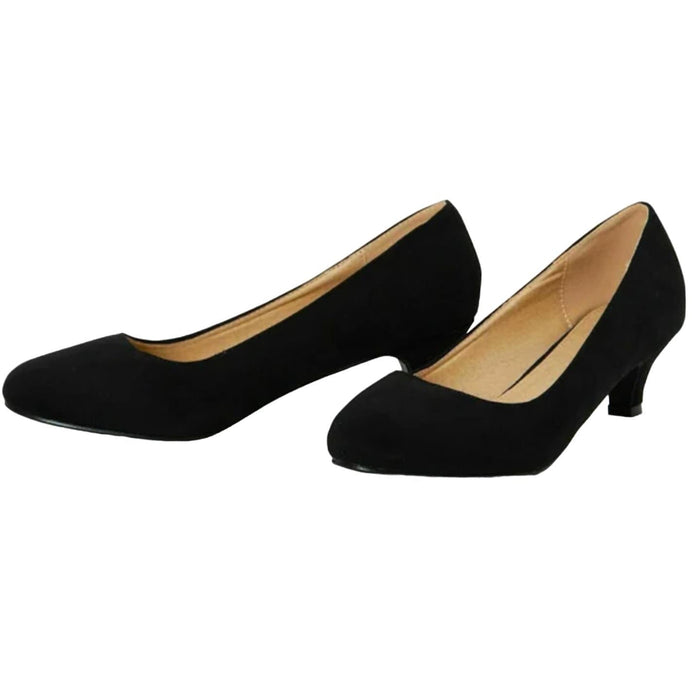 Forever Link Dana-9 Black Heels, Size 7, Black Suede, Elegant Women's Footwear