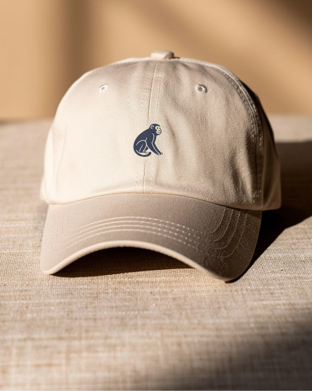 Monkey Dad Hat Embroidered Heritage Cap Cotton Twill