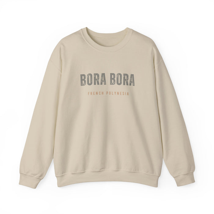 Bora Bora Unisex Heavy Blend Crewneck Sweatshirt Cozy and Durable Comfort Vacation Travel Destination Shirt Great Gift