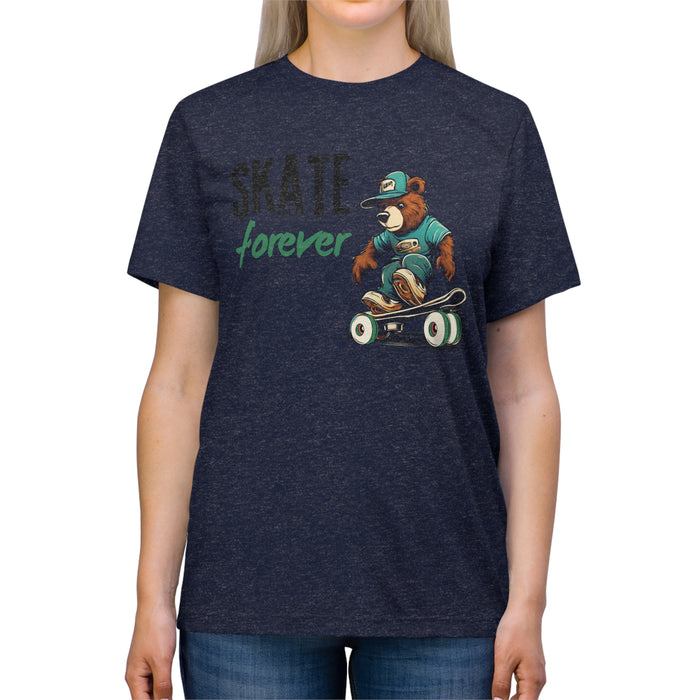 Skate Forever Bear Skateboarder  Unisex Casual & Fun Premium T-Shirt