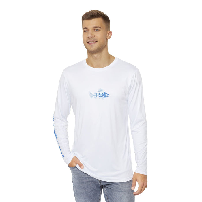 Deep Blue Offshore Fishing Unisex Performance Long Sleeve Shirt, 100% Polyester, Quick-Dry Activewear