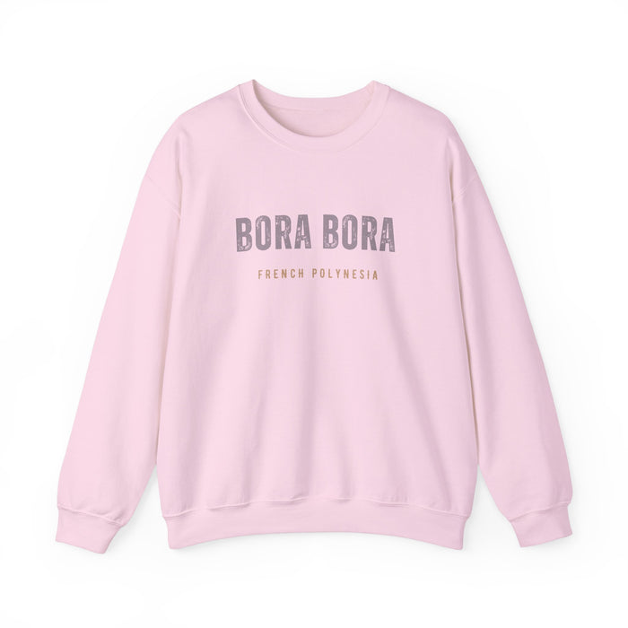 Bora Bora Unisex Heavy Blend Crewneck Sweatshirt Cozy and Durable Comfort Vacation Travel Destination Shirt Great Gift