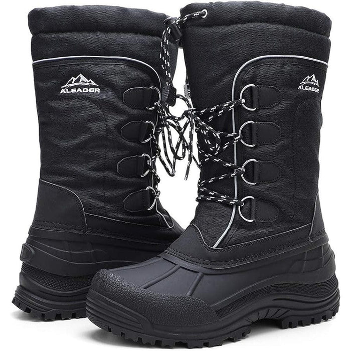 ALEADER Men's Waterproof Winter Snow Boots: Insulated, Non-Slip, SZ 12 Shoes