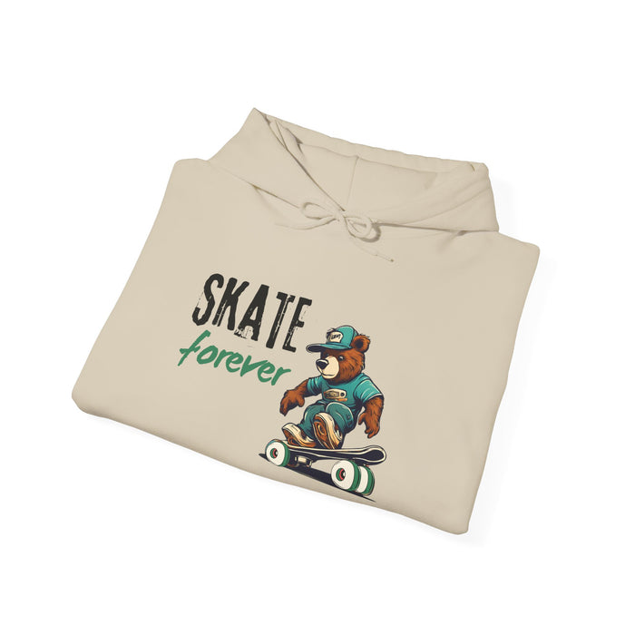 Skate Forever  Bear Skateboarder Soft Cozy Unisex Fit Unisex Heavy Blend™ Hoodie