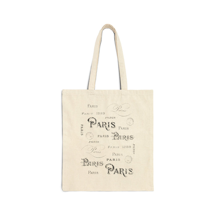 Parisian Dreams Cotton Canvas Tote Bag Great Gift, Beach Bag, Shopping Bag, Reusable Bag, Mom Gift, Sister Gift, Daughter Gift