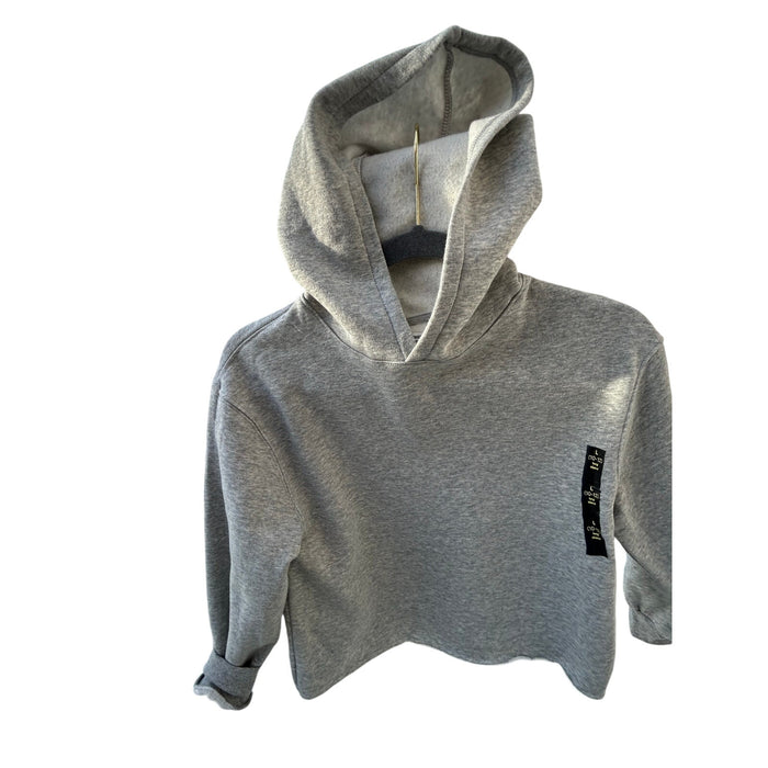 Trini Skies Kids Gray Pullover Hoodie Size 10-12 Cropped Casual