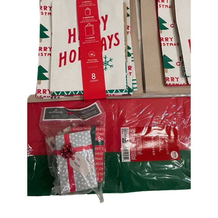Bundle of Christmas bags and small box assorted sizes
