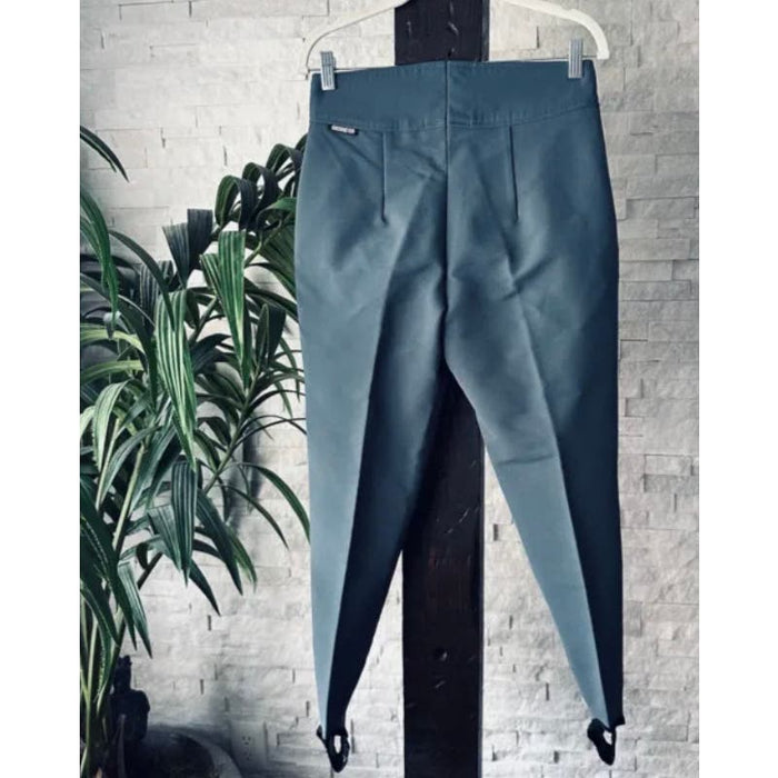 OBERMEYER Vintage Teal Wool Blend Stirrup Ski Pants - Size 10R * WJ09