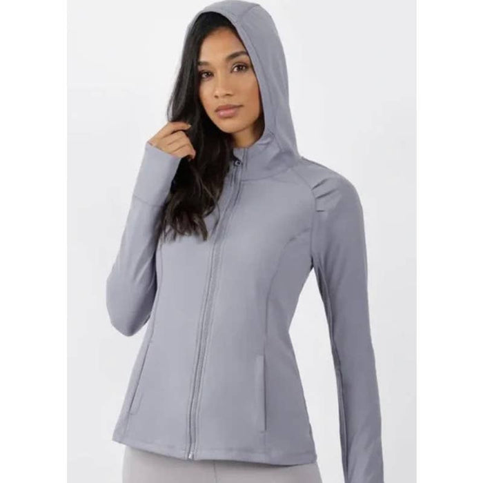Yogalicius Full Zip Jacket with hoodie frosted lilac SZ M