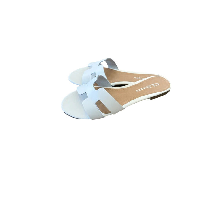 Chinese Laundry Artist Leather Sandal - White, SZ 8, Tiny Heel, Summer Style