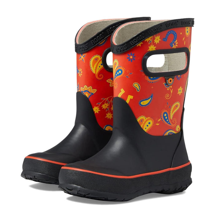 BOGS Unisex-Child Rain Boot Western: 100% Waterproof, Calf-High, SZ 12