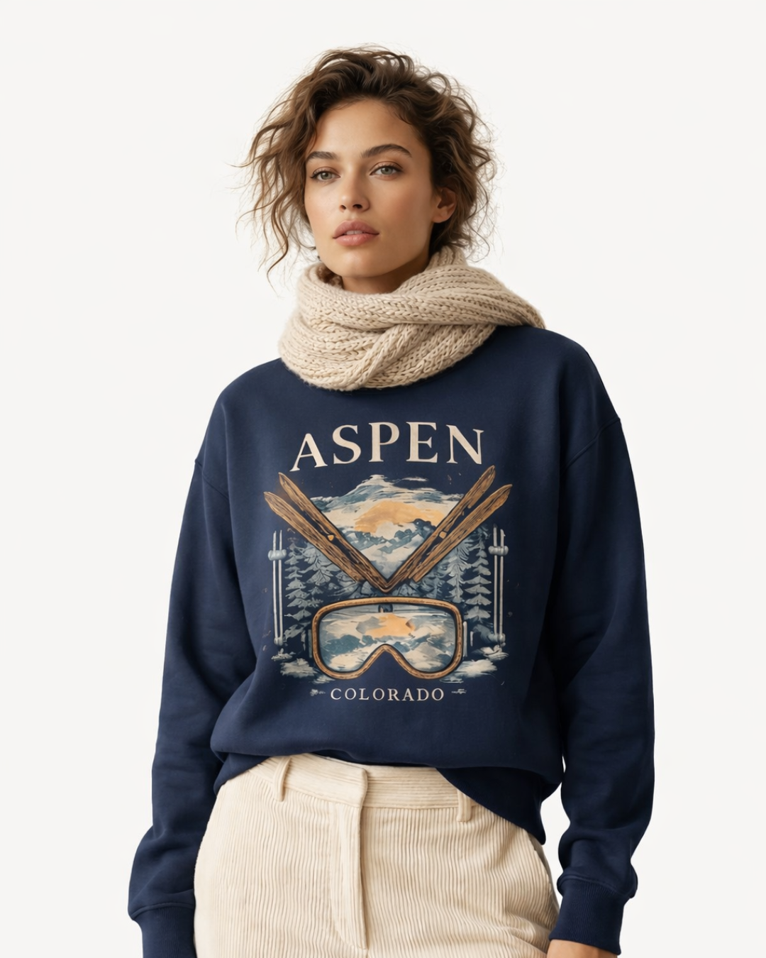 Aspen Colorado Crewneck - Vintage Alpine Ski Sweatshirt Heritage Winter