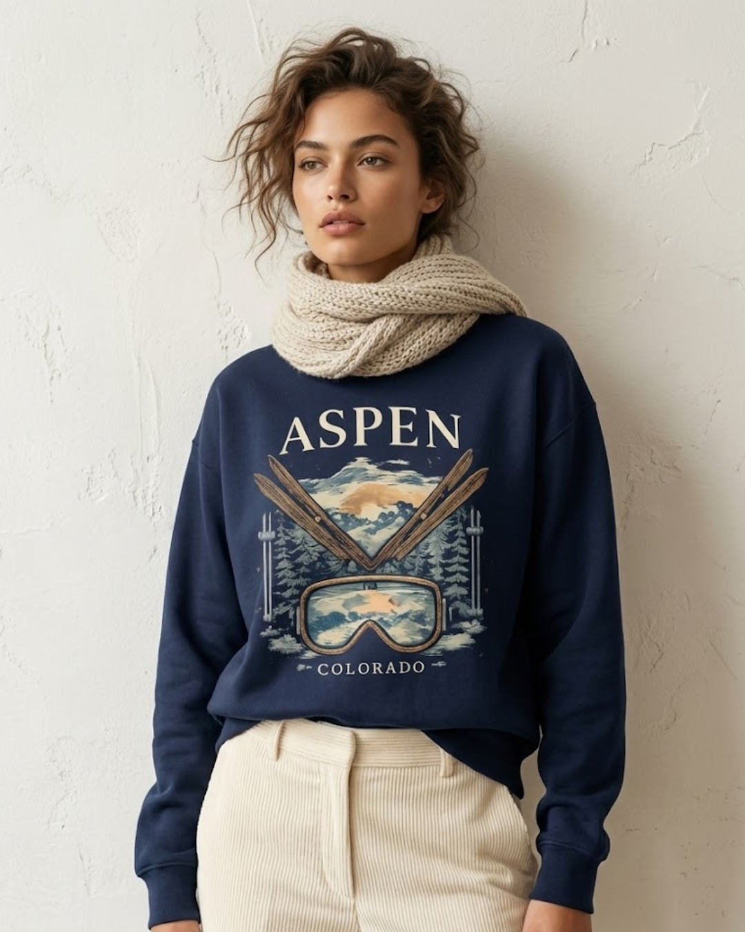 Aspen Colorado Crewneck - Vintage Alpine Ski Sweatshirt Heritage Winter