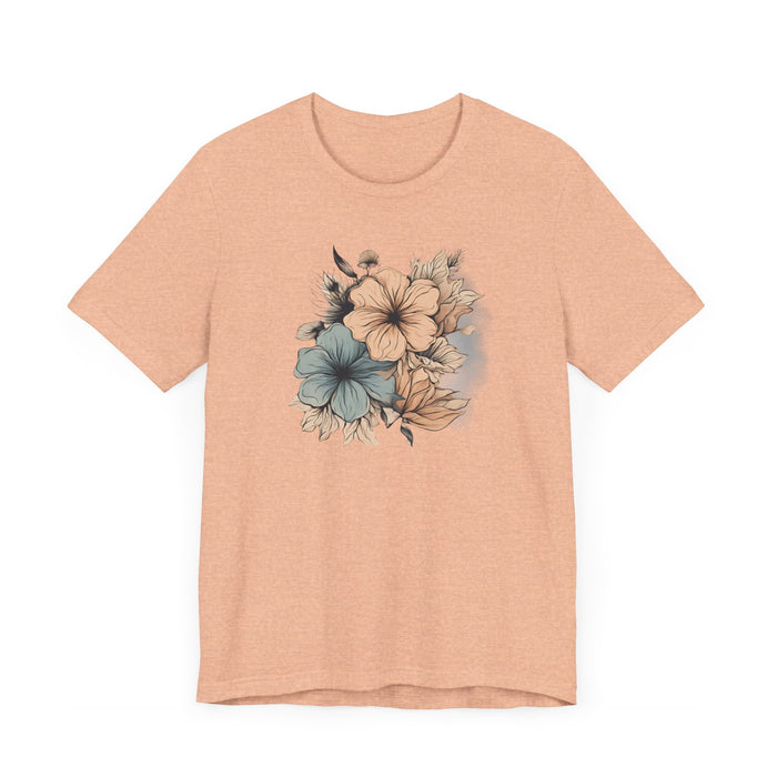 Blooming in Pastels Trendy Floral Art Unisex Jersey Short Sleeve Tee Flowers Gardners Artist Mom Gift Sister Gift Wife Gift Daughter Gift