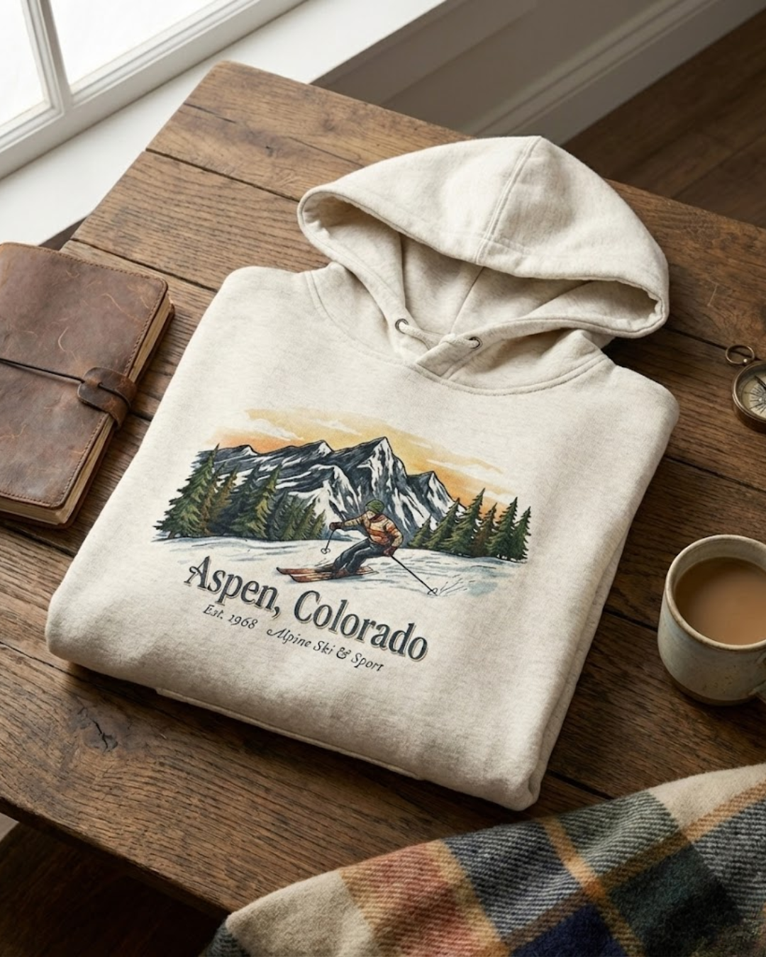 Aspen Alpine Heritage Hoodie - Ski Colorado Mountain Sweatshirt