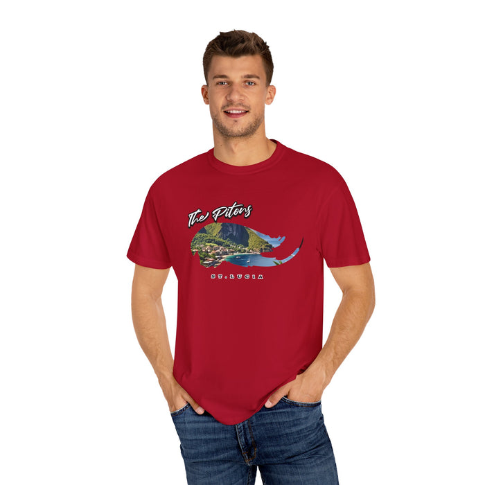 The Pitons, St. Lucia T-Shirt Comfortable Casual Travel Outdoor Adventure Shirt