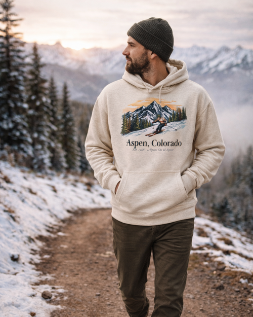 Aspen Alpine Heritage Hoodie - Ski Colorado Mountain Sweatshirt