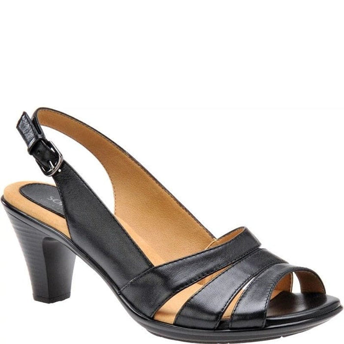 Softspots Women's Neima High-Heeled Slingback Sandals - Black, Size 9WW