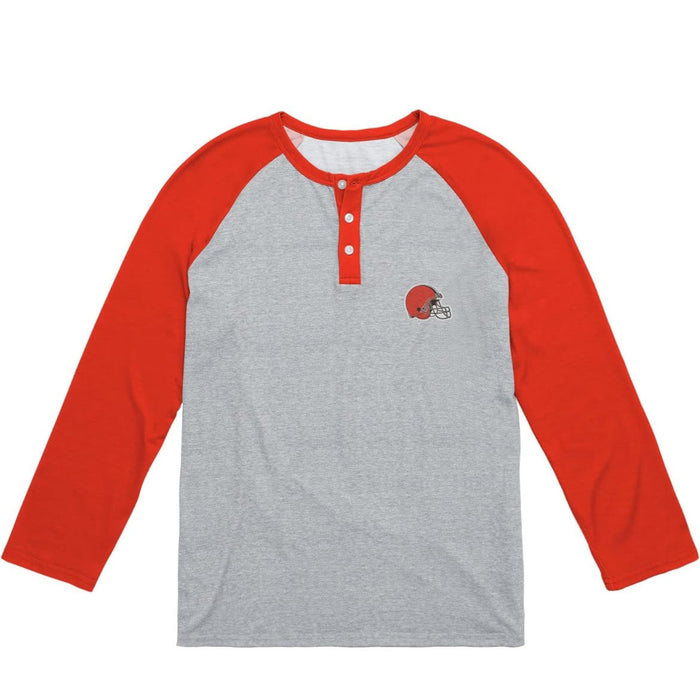 FOCO Men's NFL Cleveland Browns Henley Shirt - Sz Small