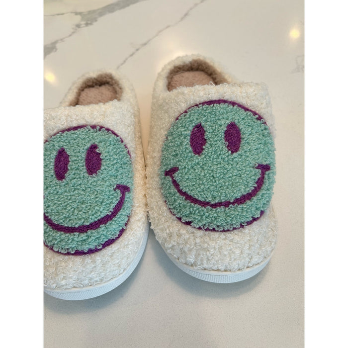 Rosyclo Smile Face Slippers -  Cute Indoor/Outdoor Happy Face Shoes, Size C