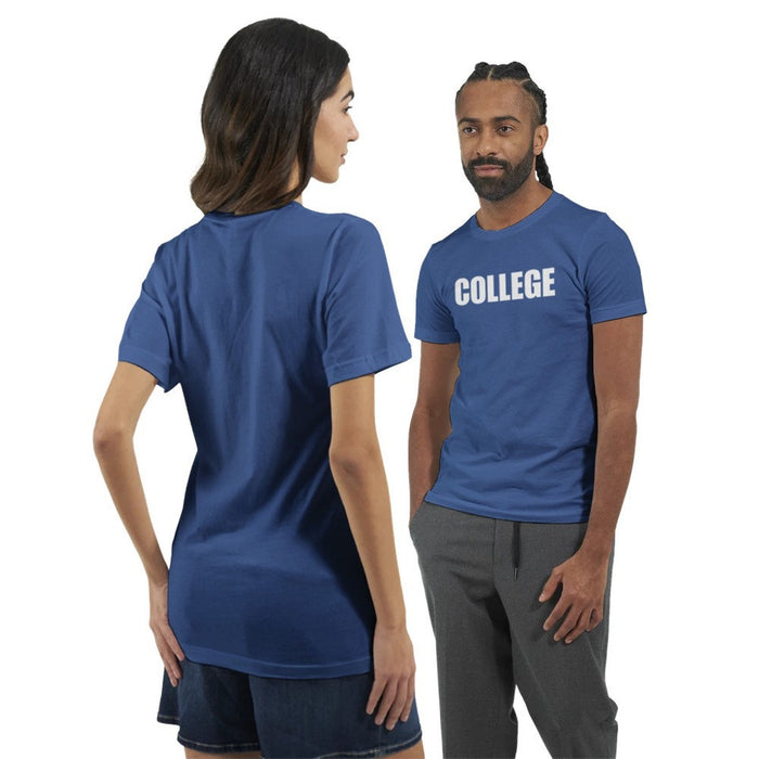 College Short Sleeve Pullover Graphic Crewneck Tshirt