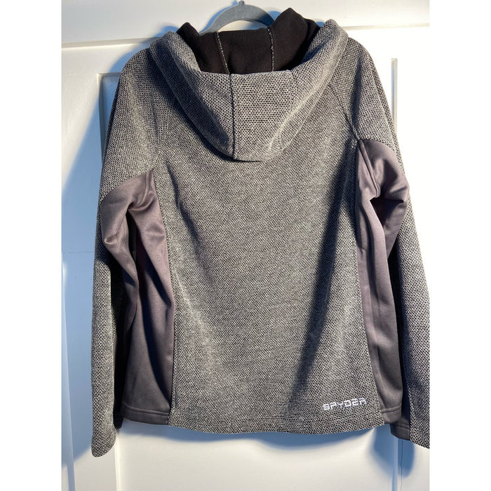 Spyder Gray Quarter-Zip Stylish Hooded Jacket * Warm and Trendy Sweatshirt MSS20