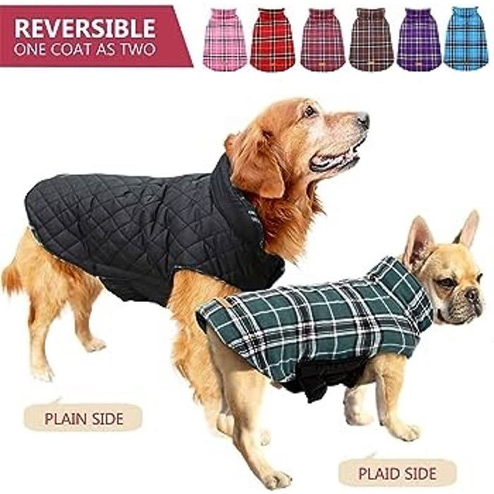 Kuoser Cozy Winter Dog Vest - Waterproof Reversible, Size M Pet Apparel
