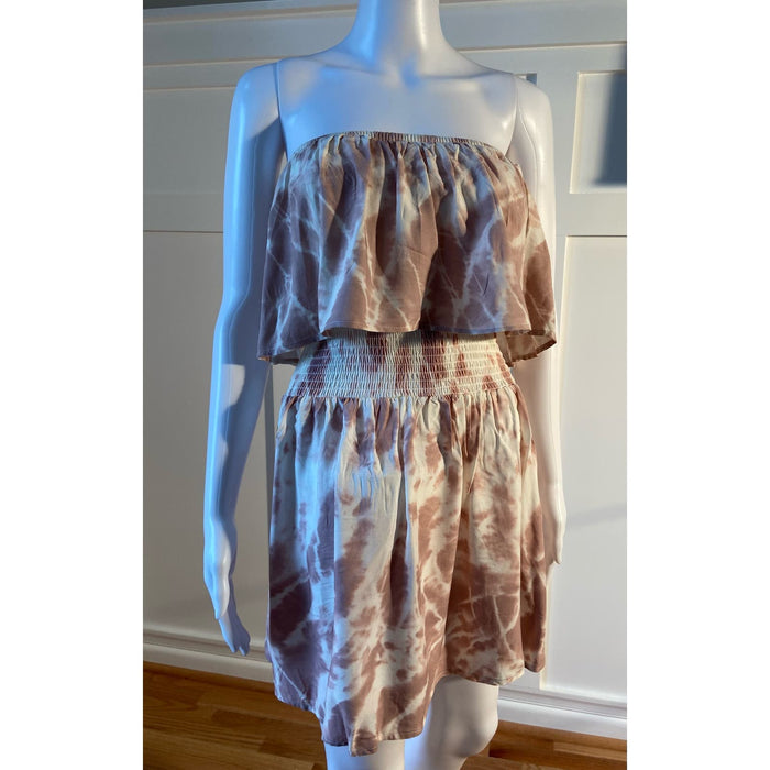 Ocean Drive Strapless Tie Dye Dress - Women’s Size M - *Pink and White WD05
