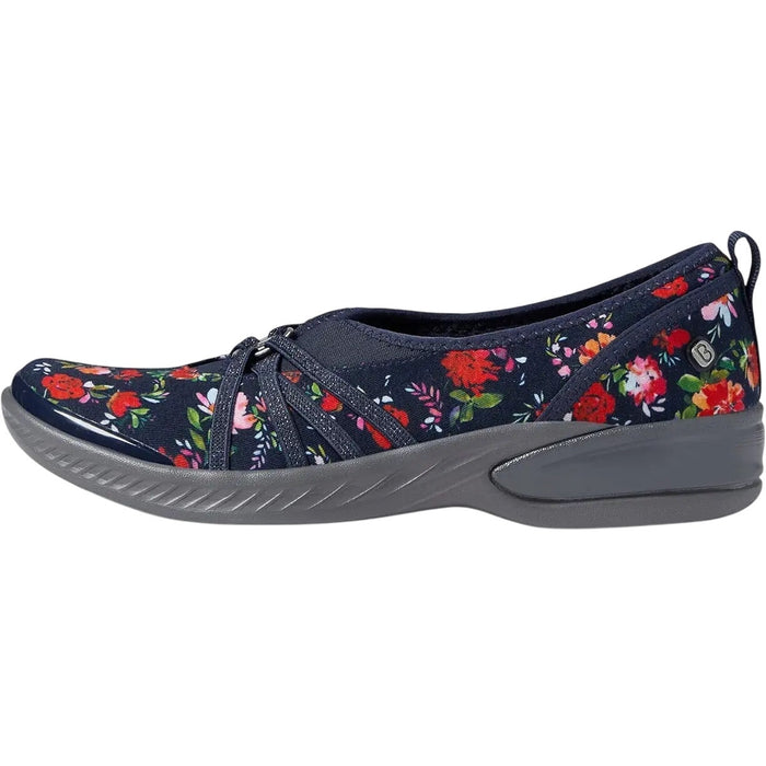 Bzees Women's Slip-On Shoes Size 8 Navy Floral Casual Lightweight