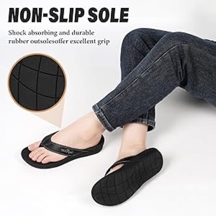ERGOfoot Orthotic Flip Flops Arch Support- Wom 6 and Men 5 Thong Sandals Shoes