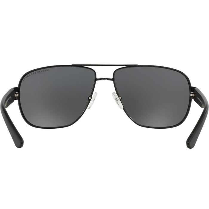 Armani Exchange Men's Sunglasses, Matte Black Frame, Grey Lenses, 62MM, Full Rim